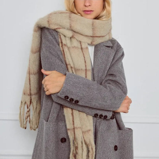 Wool-blend scarf - plaid
