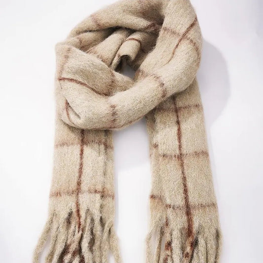 Wool-blend scarf - plaid