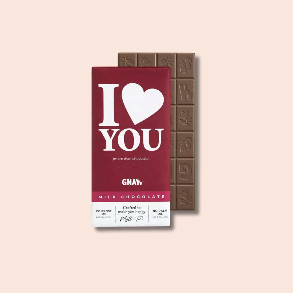 GNAW chocolate bar - I LOVE YOU