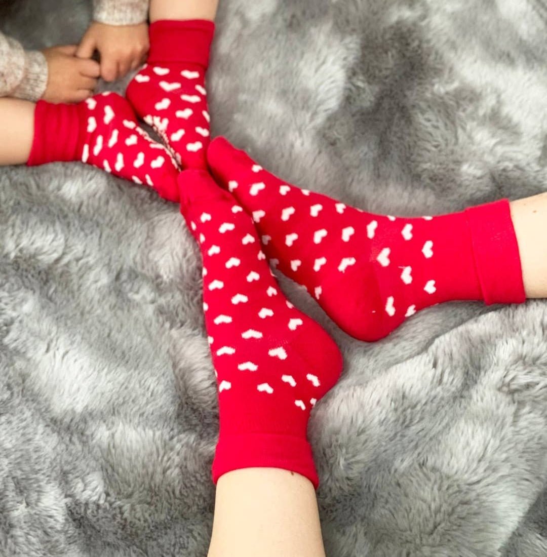 Socks - valentines/hearts